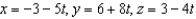 <strong>Find the set of parametric equations of the line through the point that is parallel to the line , ,and .</strong> A) B) C) D) E)