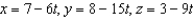 <strong>Find a set of parametric equations of the line through the points and .</strong> A) B) C) D) E)
