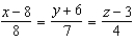 <strong>Find a set of symmetric equations of the line through the points and .</strong> A) B) C) D) E)