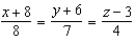 <strong>Find a set of symmetric equations of the line through the points and .</strong> A) B) C) D) E)