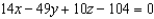 <strong>Find an equation of a plane passing through the following three points. </strong> A) B) C) D) E)