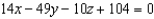 <strong>Find an equation of a plane passing through the following three points. </strong> A) B) C) D) E)