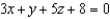 Find an equation of a plane passing through the points   and perpendicular to the plane   .