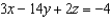 <strong>Find an equation of a plane passing through the points and perpendicular to the plane .</strong> A) B) C) D) E)