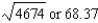 <strong>Find the area of a parallelogram that has the given vectors as adjacent sides. Round your answer to two decimal places. </strong> A) B) C) D) E)