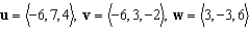 Find the triple scalar product   .  