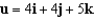 Find the direction cosines of the vector u given below.  