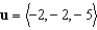 Find the direction cosines of the vector u given below.  
