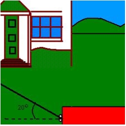 Suppose a toy wagon is pulled by exerting a force of 25 pounds on a handle that makes a   angle with the horizontal as shown in the figure below. Find the work done in pulling the wagon 50 feet. Round your answer to one decimal place.  