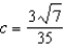 <strong>Determine all the values of c that satisfy the equation given </strong> A) B) C) D) E)