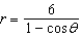 Identify the graph for the polar equation   .