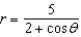 Identify the graph for the polar equation   .