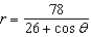 Find the eccentricity of the polar equation   .