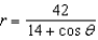 Find the distance from the pole to the directrix for the conic   .