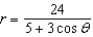 <strong>Find a polar equation for the ellipse with its focus at the pole and vertices .</strong> A) B) C) D) E)