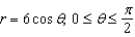 Find the area of the surface formed by revolving about the polar axis the following curve over the given interval.