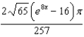 <strong>Find the area of the surface formed by revolving about the axis the following curve over the given interval. </strong> A) B) C) D) E)