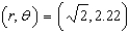 Find the corresponding rectangular coordinates for the point   . Round your answer to three decimal places.