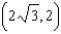 For the given point in rectangular coordinates, find two sets of polar coordinates for the point for   .  