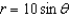 Convert the polar equation to rectangular form.  