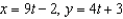 <strong>Write the corresponding rectangular equation for the curve represented by the parametric equation by eliminating the parameter.</strong> A) B) C) D) E)