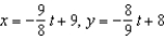 <strong>Use the result, the set of parametric equations for the line passing through and is to find a set of parametric equations for the line passing through and .</strong> A) B) C) D) E)