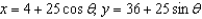 <strong>Use the result, the set of parametric equations for the circle is to find a set of parametric equations for the circle with a center and radius .</strong> A) B) C) D) E)