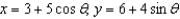 <strong>Use the result, the set of parametric equations for the ellipse is to find a set of parametric equations for the ellipse with vertices and and with foci at and .</strong> A) B) C) D) E)