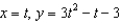 <strong>Find a set of parametric equations for the rectangular equation that satisfies the condition at the point .</strong> A) B) C) D) E)
