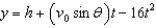 <strong>The parametric equations for the path of a projectile launched at a height h feet above the ground, at an angle with the horizontal and having an initial velocity of feet per second is given by and . The center field fence in a ballpark is feet high and feet from home plate. The ball is hit 2 feet above the ground. It leaves the bat at an angle of degrees with the horizontal at a speed of 100 miles per hour as shown in the figure. Write a set of parametric equations for the path of the ball. </strong> A) B) C) D) E)
