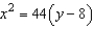 <strong>Find an equation of the parabola with vertex and directrix .</strong> A) B) C) D) E)