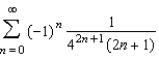 Find the sum of the convergent series by using a well-known function. Round your answer to four decimal places.
