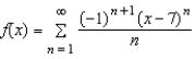 Consider the function given by . Find the interval of convergence for .