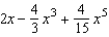 <strong>Find the Maclaurin polynomial of degree 5 for the function. </strong> A) B) C) D) E)