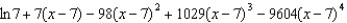 <strong>Find the fourth degree Taylor polynomial centered at for the function. </strong> A) B) C) D) E)