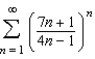 Use the Root Test to determine the convergence or divergence of the series.