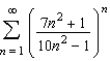 Use the Root Test to determine the convergence or divergence of the series.