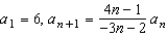 The terms of a series are defined recursively. Determine the convergence or divergence of the series. Explain your reasoning.