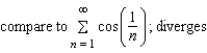 <strong>Which of the series below should be used in the Limit Comparison Test to determine whether the series converges or diverges? Does this series converge or diverge?</strong> A) diverges B) C) D) E)