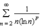 Find the positive values of   for which the series   converges.