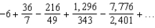 Write the first five terms of the sequence of partial sums.  