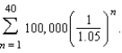 <strong>Suppose the winner of a $4,000,000 sweepstakes will be paid $100,000 per year for 40 years, starting a year from now. The money earns 5% interest per year. The present value of the winnings is Compute the present value using the formula for the nth partial sum of a geometric series. Round your answer to two decimal places.</strong> A) $6,852,274.09 B) $1,959,646.05 C) $4,568,182.73 D) $1,246,221.03 E) $1,715,908.64