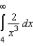 Determine whether the improper integral diverges or converges. Evaluate the integral if it converges.