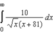 Determine whether the improper integral diverges or converges. Evaluate the integral if it converges.