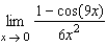 Evaluate the limit   using L'Hopital's Rule if necessary.