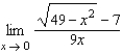 Evaluate the limit   using L'Hopital's Rule if necessary.