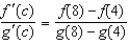 Apply the Extended Mean Value Theorem to the functions and on the interval , and find all values c in the interval such that .
