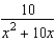 Write the form of the partial fraction decomposition for the following rational expression.