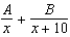 <strong>Write the form of the partial fraction decomposition for the following rational expression. </strong> A) B) C) D) E)