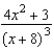 Write the form of the partial fraction decomposition for the following rational expression.